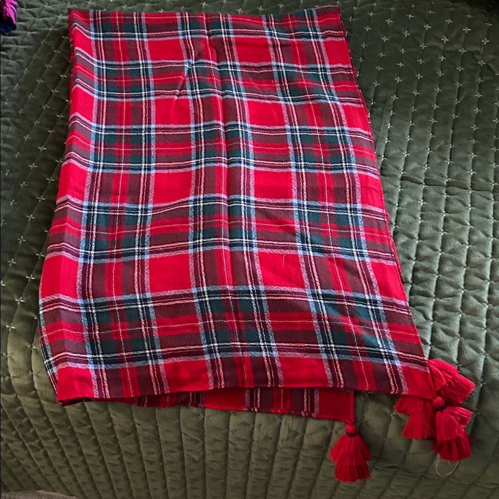 Vineyard Vines Red and Green Plaid Accessory